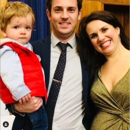 Nina Warhurst with her hubby Ted and her elder son